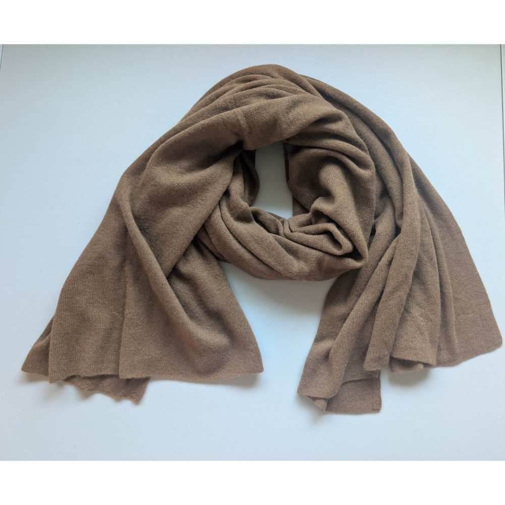 NWOT White + Warren 100% Cashmere Travel Wrap 81'' X 36'' Cedar Brown #9C601 - Picture 2 of 7